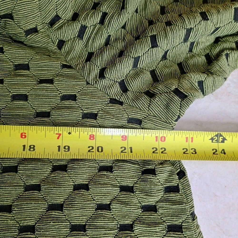 Habitat Top Womens Sz XL Green Black Geometric Textured Stretchy Casual - Picture 5 of 10